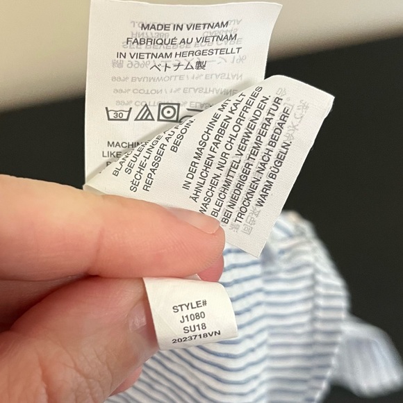 Madewell Short Sleeve Tie Front Shirt in Rawley Stripe - Picture 11 of 14